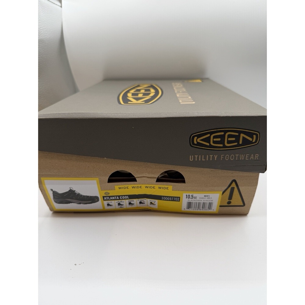 KEEN Atlanta Cool Steel Toe Work Shoes,Men's 10.5 EE,(X-WIDE),Black,EH Rated,NIB - Picture 14 of 16